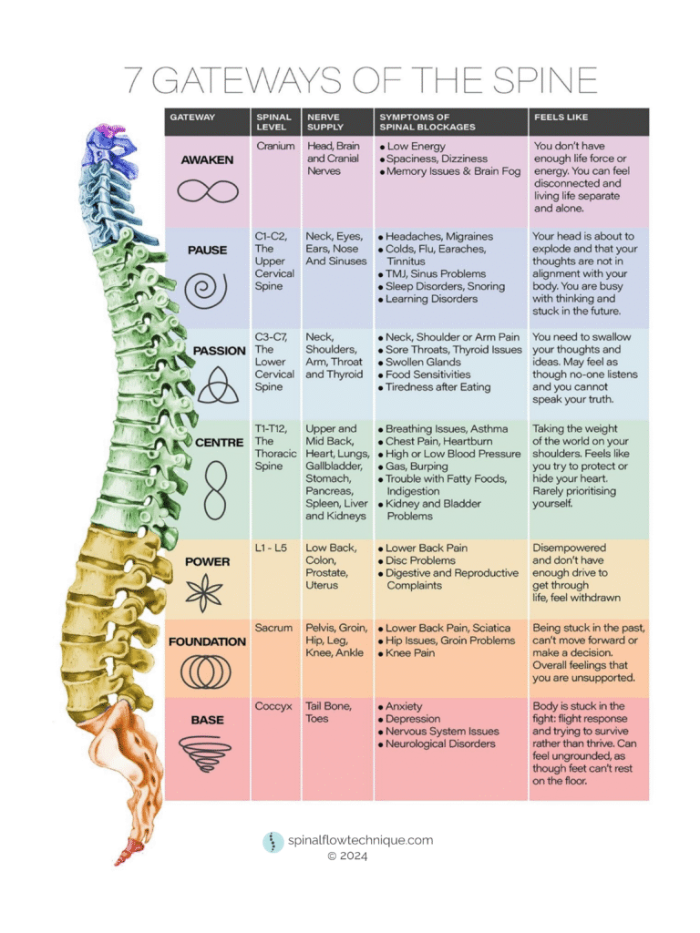 7 gateways of the spine graphic
